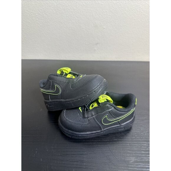 nike Other - Toddlers Air Force 1 Black Lime Green Size 6C
